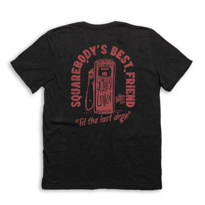 smiles per gallon squarebody tee graphic front black